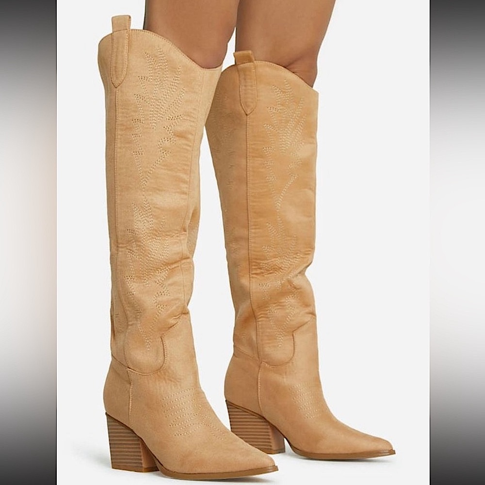 🆕🤎LEMONADE: CAMEL Western Style Boots SIZE 9
